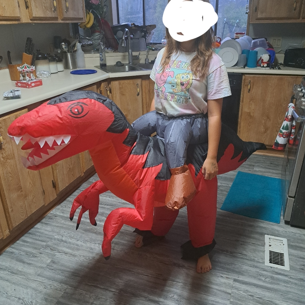Halloween blow up dino